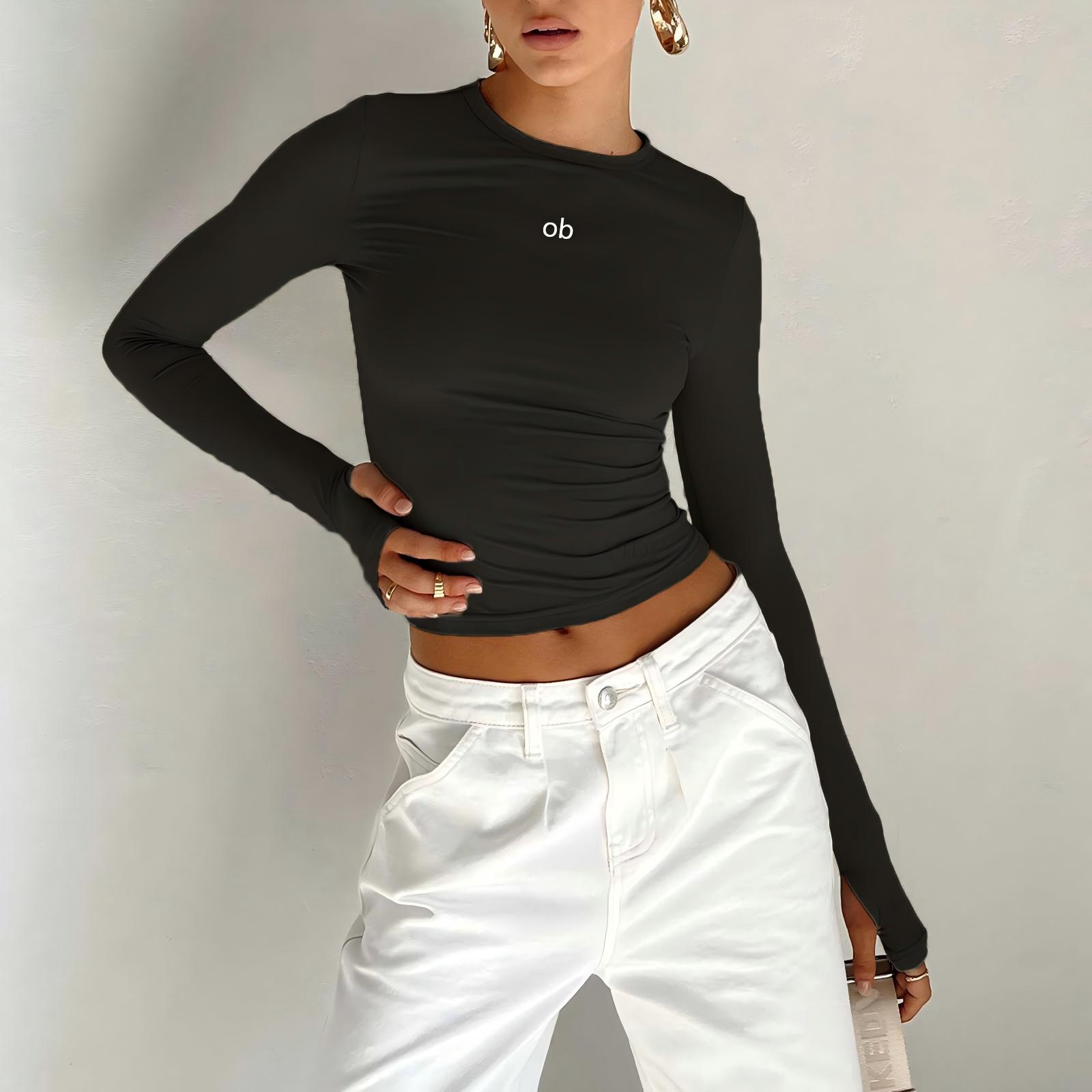Summer Clothing Styles For Women - 2026年夏新作 レディースラウンドネックTシャツ ベースレイヤーシャツ、スポーツフィットネス長袖トップス、フィットネスウェア