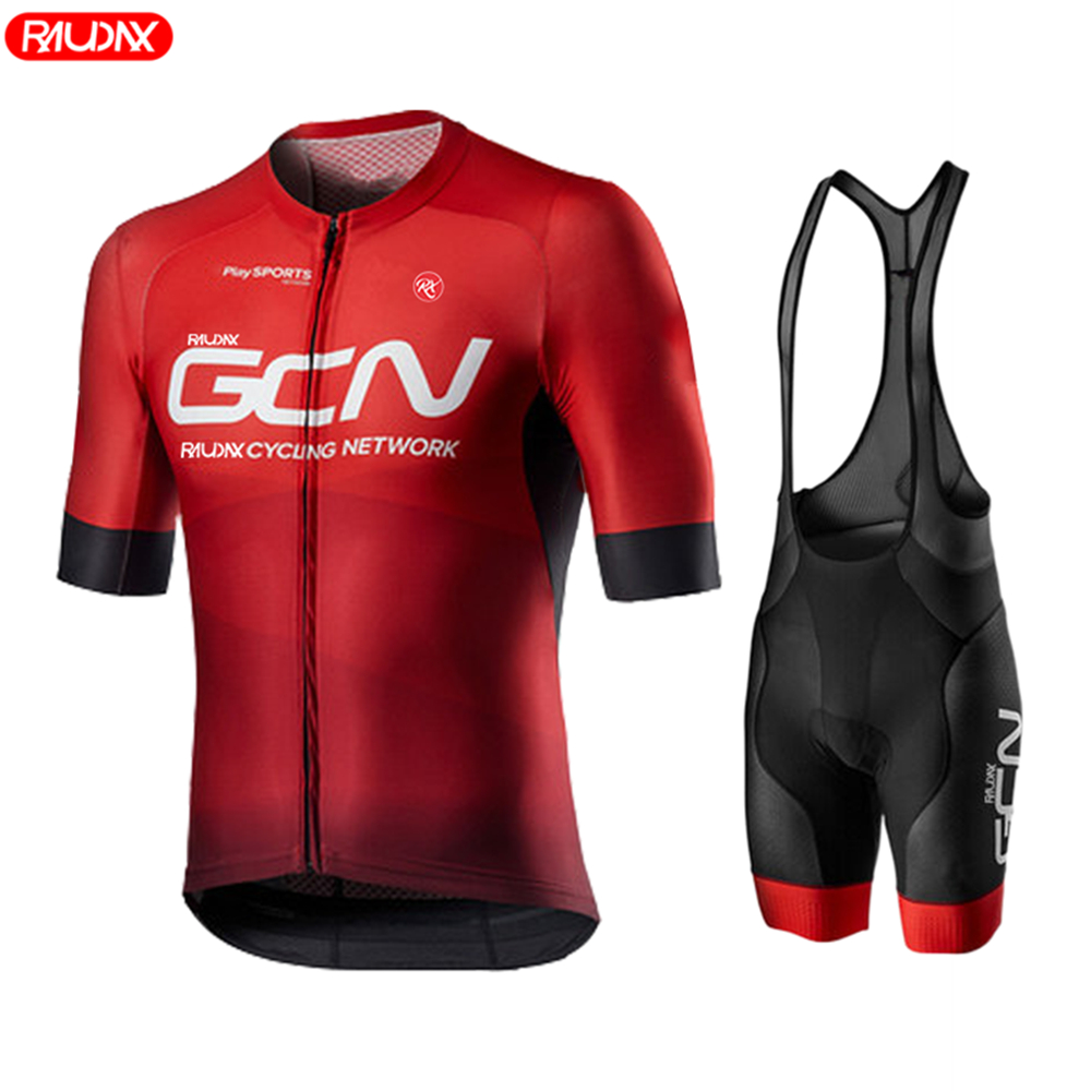Summer Clothing Men Sale - 2026 Raudax Gcn 夏半袖ジャージ通気性ロードバイクユニフォーム MTB シャツ自転車男性サイクリング服セット