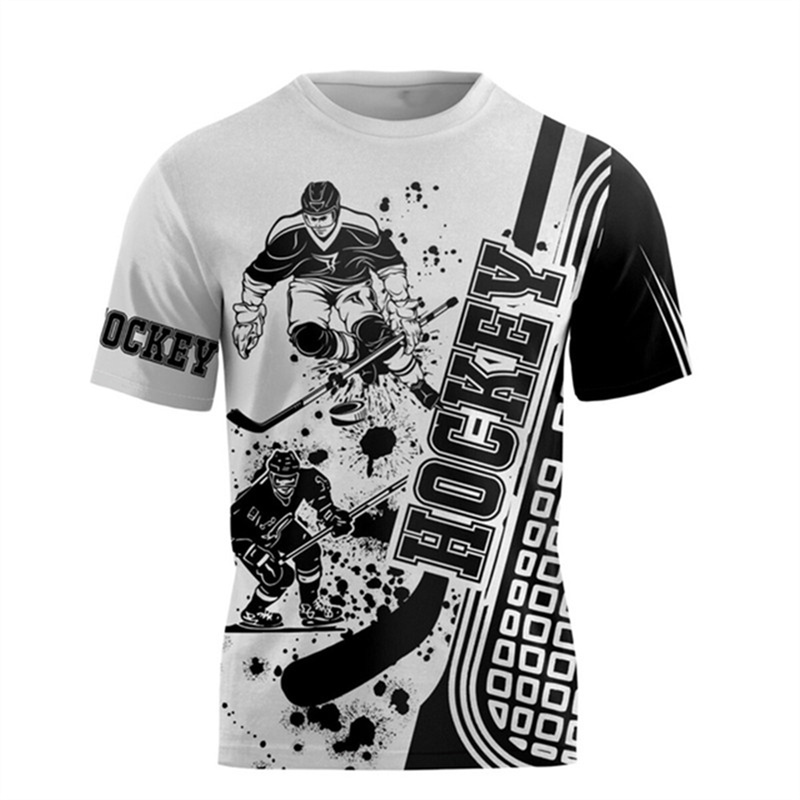 Summer Clothing Canada - 男性と女性のためのホッケースポーツTシャツ,ホッケーのためのユニセックスの服,半袖,ファッショナブル