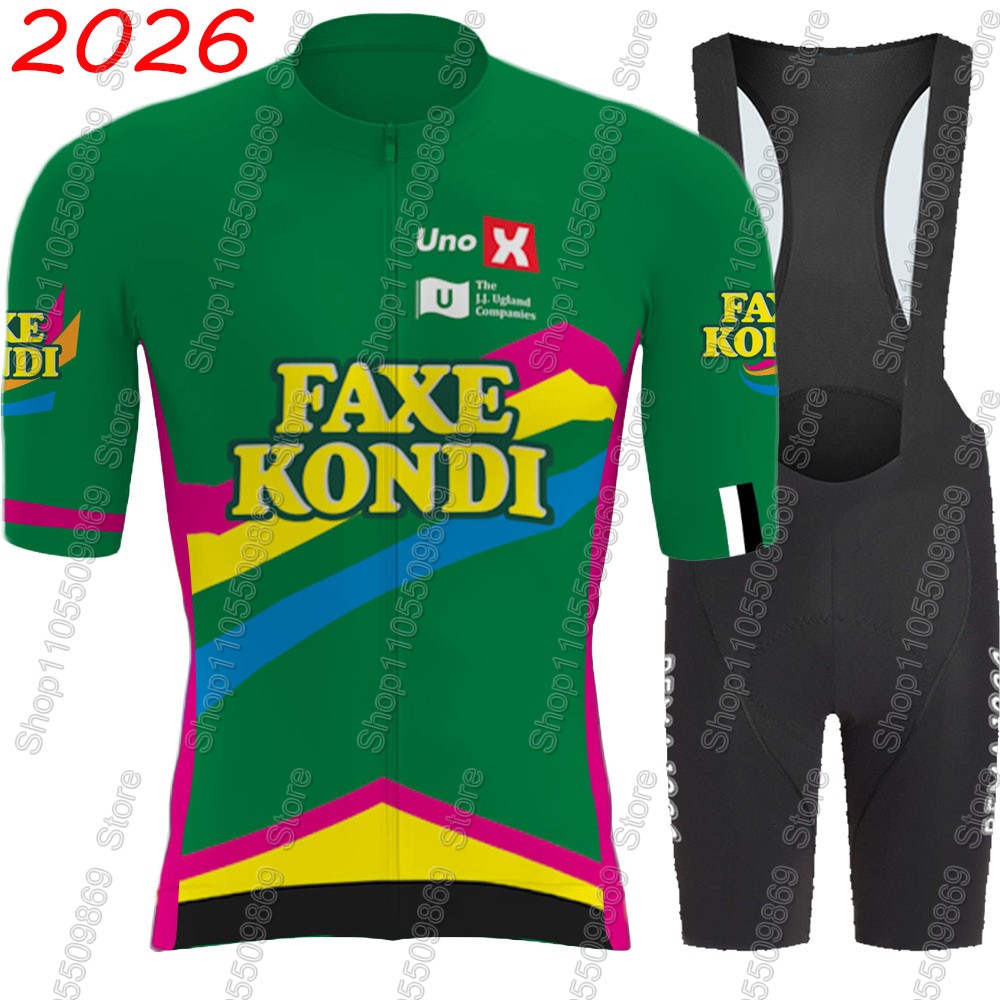 Summer Clothing Men Sale - UNO X 2026プロチームサイクリングジャージセット サマーノルウェーグリーン ウェア メンズキット