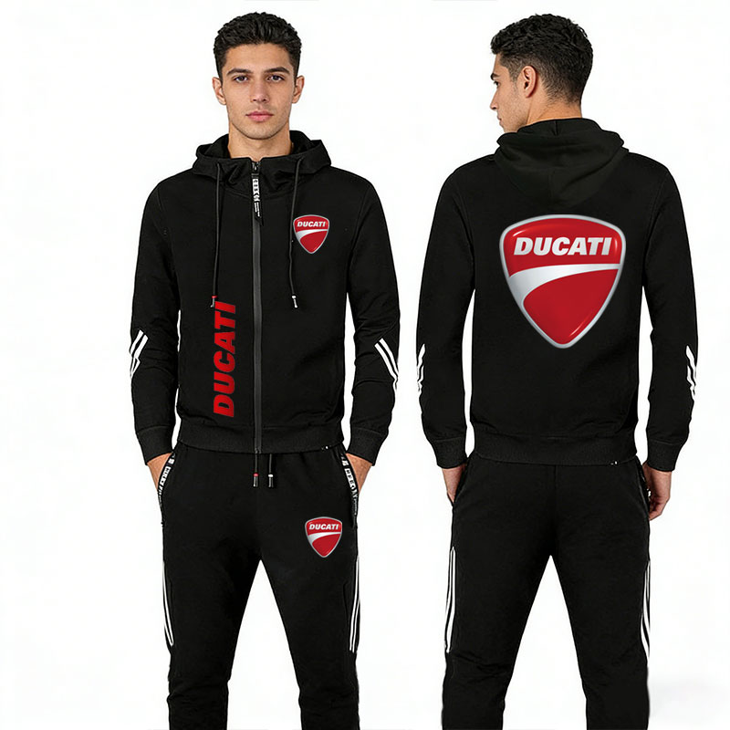 Summer Clothing Brands - 2026 ホットドゥカティ春夏メンズセットブランドプリントアウトドアスポーツジッパーパーカースウェットシャツ紳士服オートバイスーツ