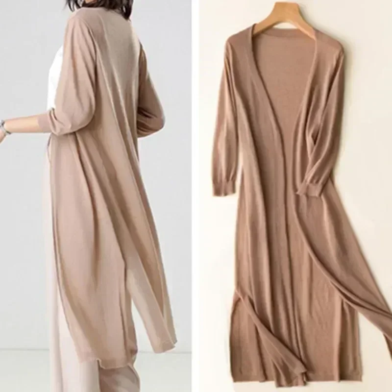 Summer Clothing Yarn - 女性のための春と夏の日焼け止め服,女性のニットセーター,コート,ジャケット,女性のアウターウェア