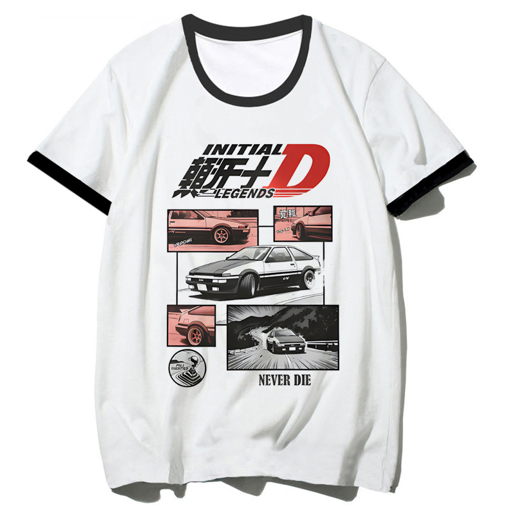 Summer Grunge Clothing - イニシャル d シャツ女性美的かわいいグラフィックゴシッククラシックアニメトップ t シャツヒップホップグランジ通気性原宿アニメ