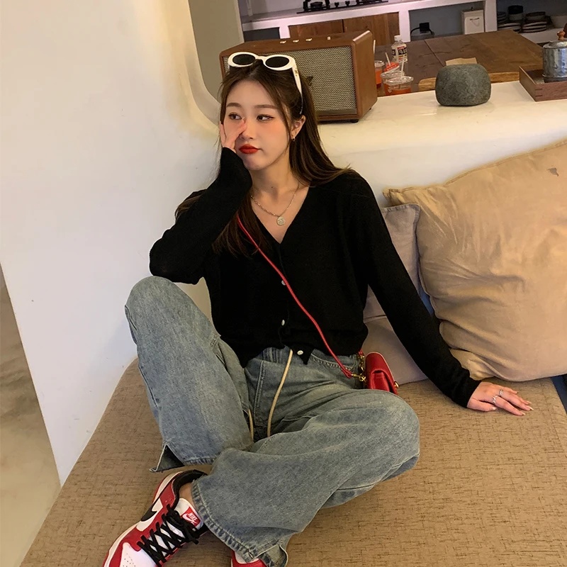 女性用日焼け止めニットセーター、女性用カーディガン、新作長袖 - Summer Clothing Yarn のレビューと価格