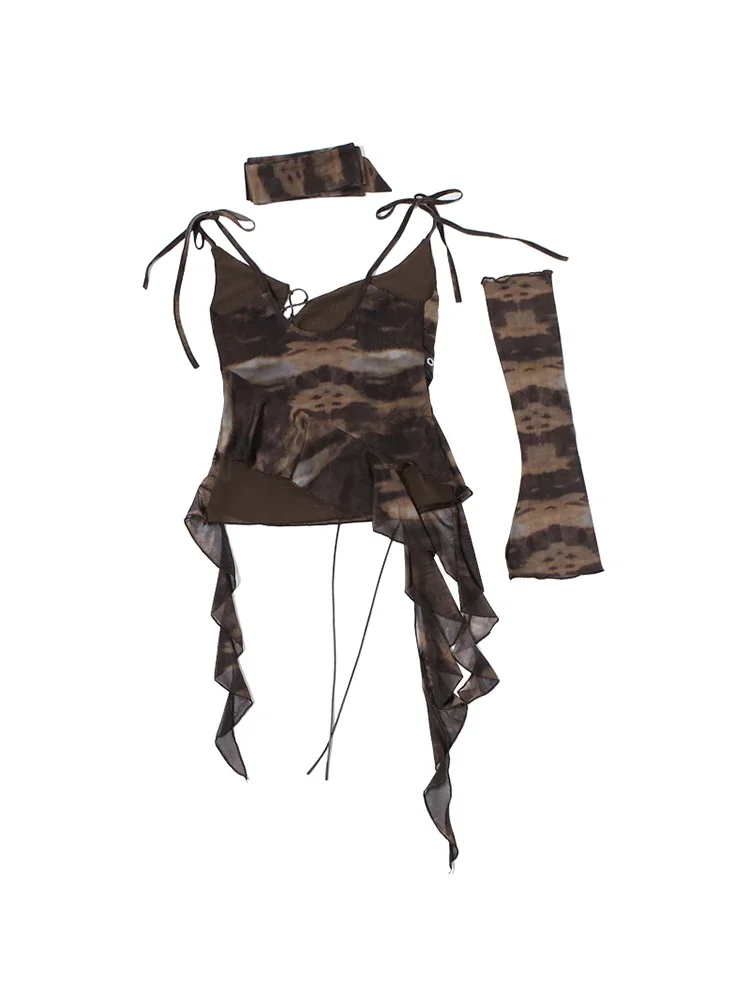 グランジ クロップトップス 原宿風 タンクトップ ダークアカ - Summer Grunge Clothing のレビューと価格