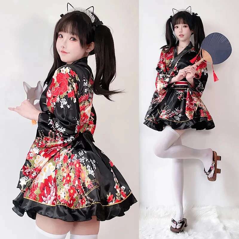 日本語修正着物ドレス女性のためのバスローブ夏コスプレ衣装アニ - Summer Japanese Clothing のレビューと価格