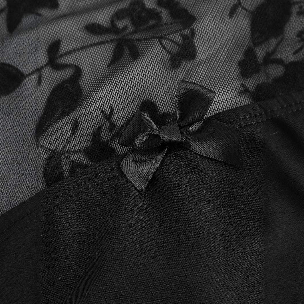 ゴシックセクシーなレースメッシュフレア長袖スモック Y2K  - Summer Grunge Clothing のレビューと価格