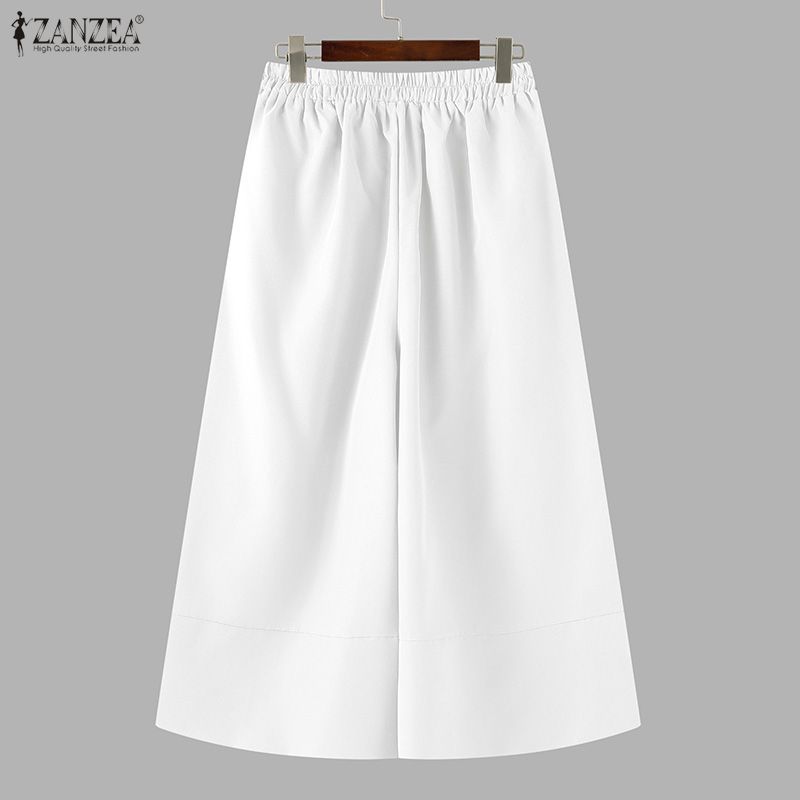ZANZEA プラスサイズ 5XL 女性ワイドレッグカプリパ - Summer Clothing Work のレビューと価格