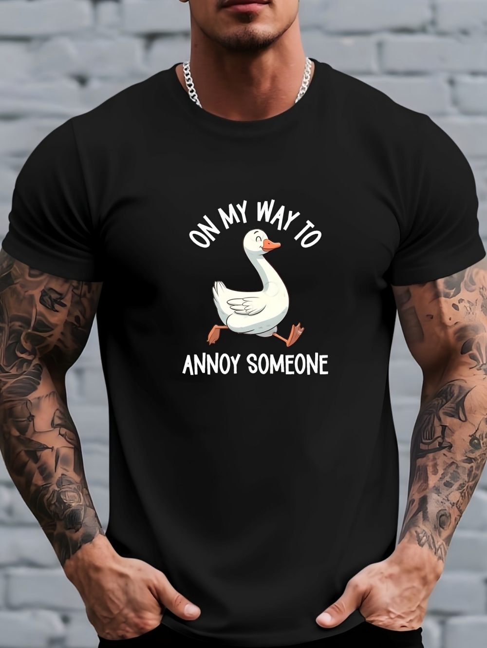 面白いアヒル柄メンズサマーTシャツ ファッションTシャツ O - Summer Duck Clothing のレビューと価格