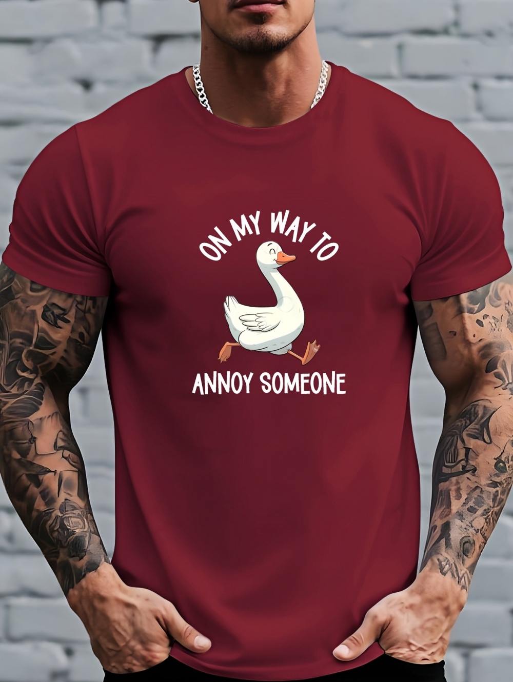面白いアヒル柄メンズサマーTシャツ ファッションTシャツ O - Summer Duck Clothing のレビューと価格