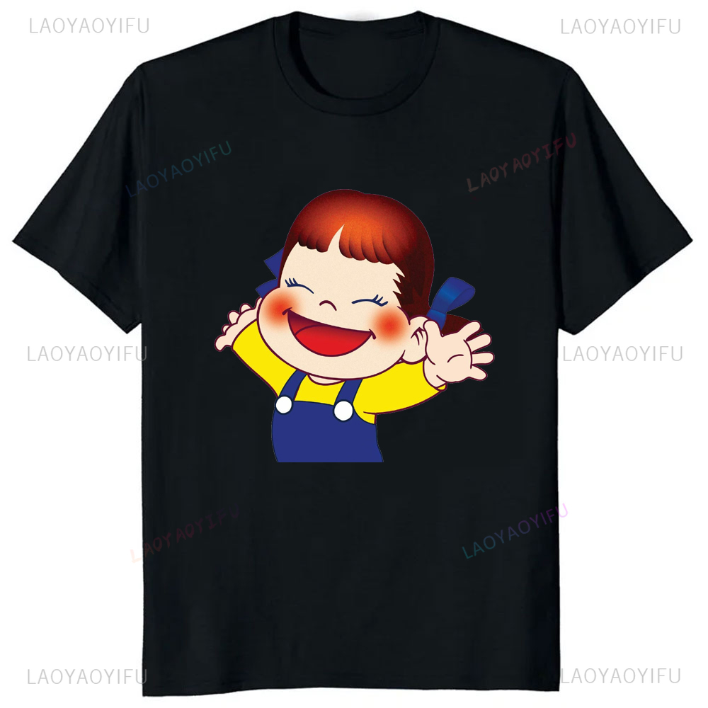 女性用カワイイミルクペコちゃんプリントTシャツ,原宿,y2k - Summer Japanese Clothing のレビューと価格