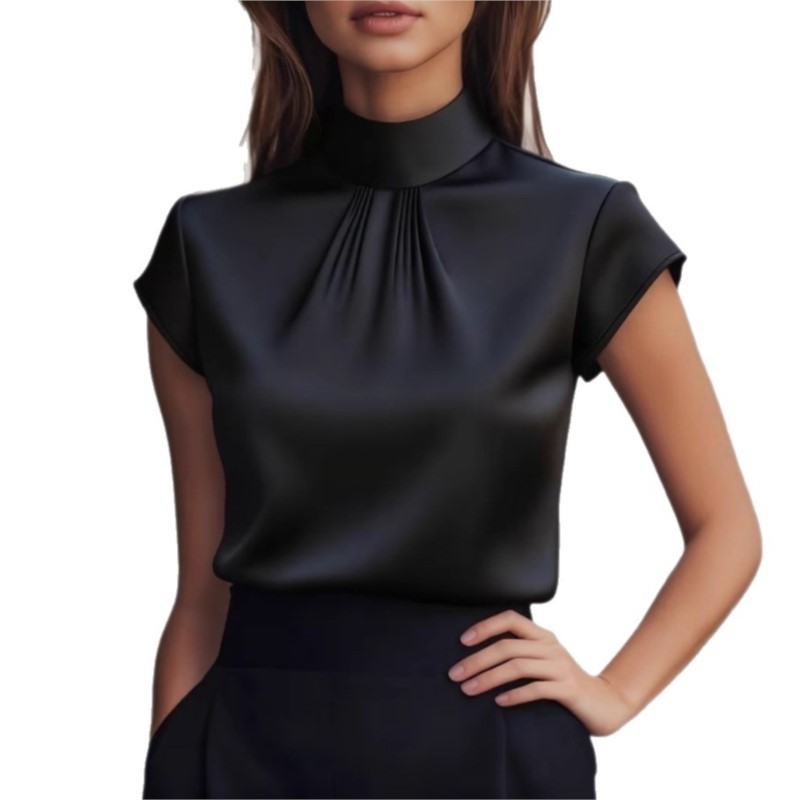 春のレディースファッション、無地ブラウス、トップス、新作夏用 - Summer Clothing Work のレビューと価格