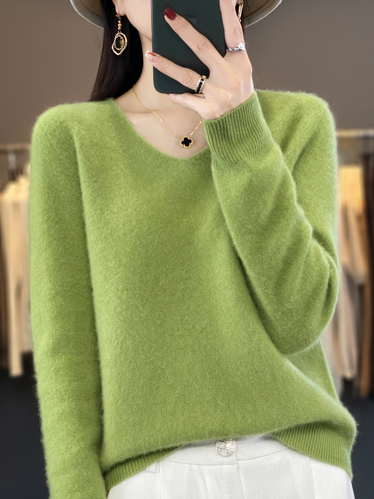 ファッション100%メリノウールセーターカシミヤプルオーバー - Summer Clothing Yarn のレビューと価格