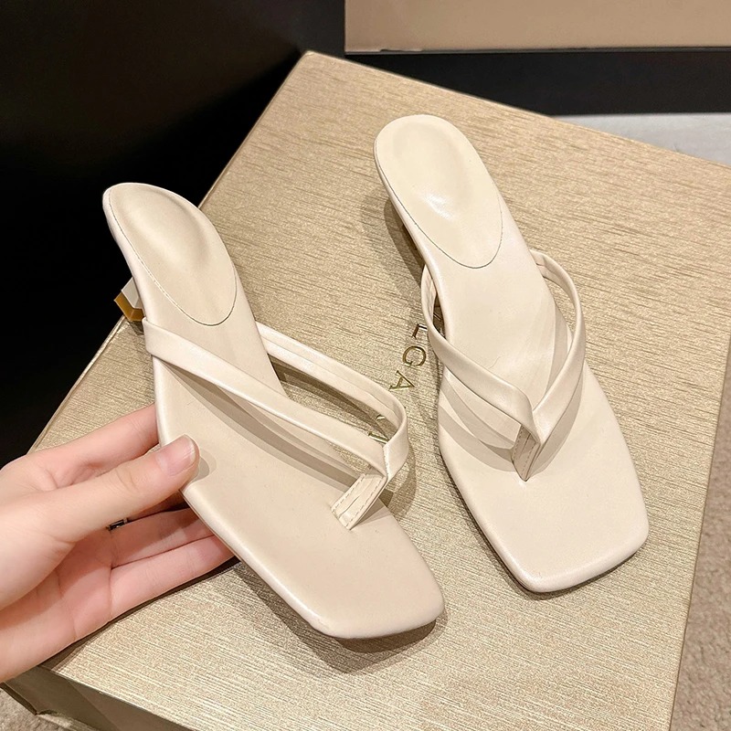 夏の女性のクリップトゥスリッパコンフォートローヒールスライド - Summer Clothing Modest のレビューと価格