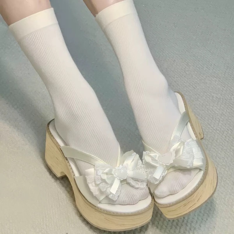 スイートボウ木目調厚底プラットフォームスリッパ女性用夏和風快 - Summer Clothing Accessories のレビューと価格
