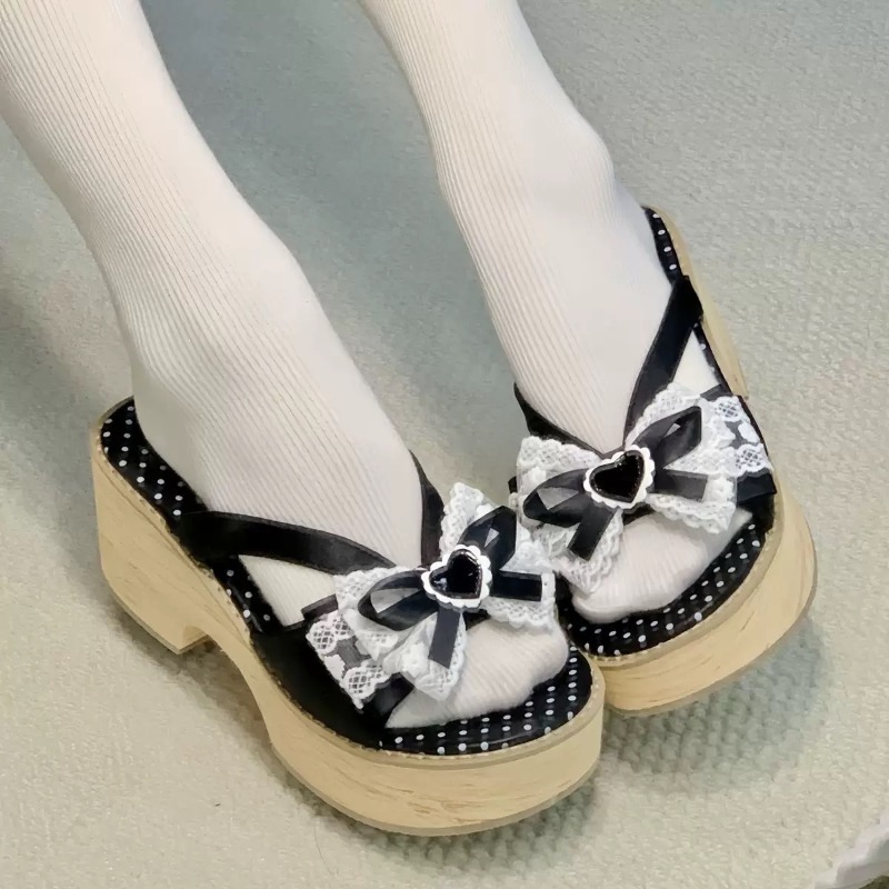 スイートボウ木目調厚底プラットフォームスリッパ女性用夏和風快 - Summer Clothing Accessories のレビューと価格
