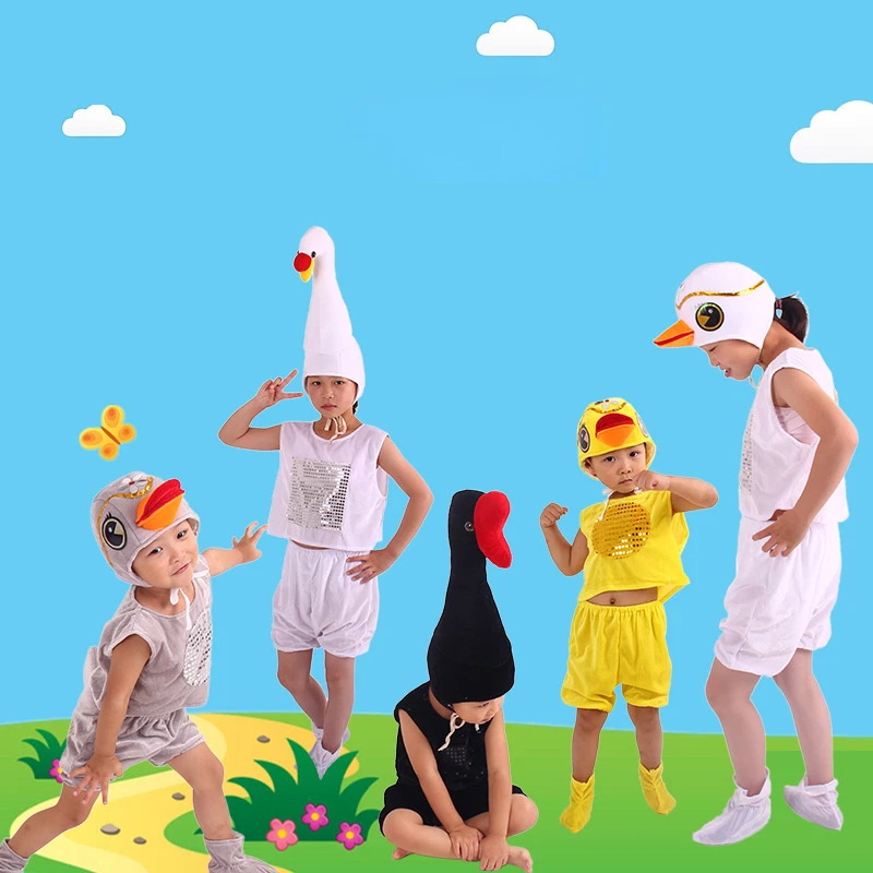 子供用男の子女の子用アヒルガチョウ犬白鳥鶴動物コスチューム夏 - Summer Duck Clothing のレビューと価格