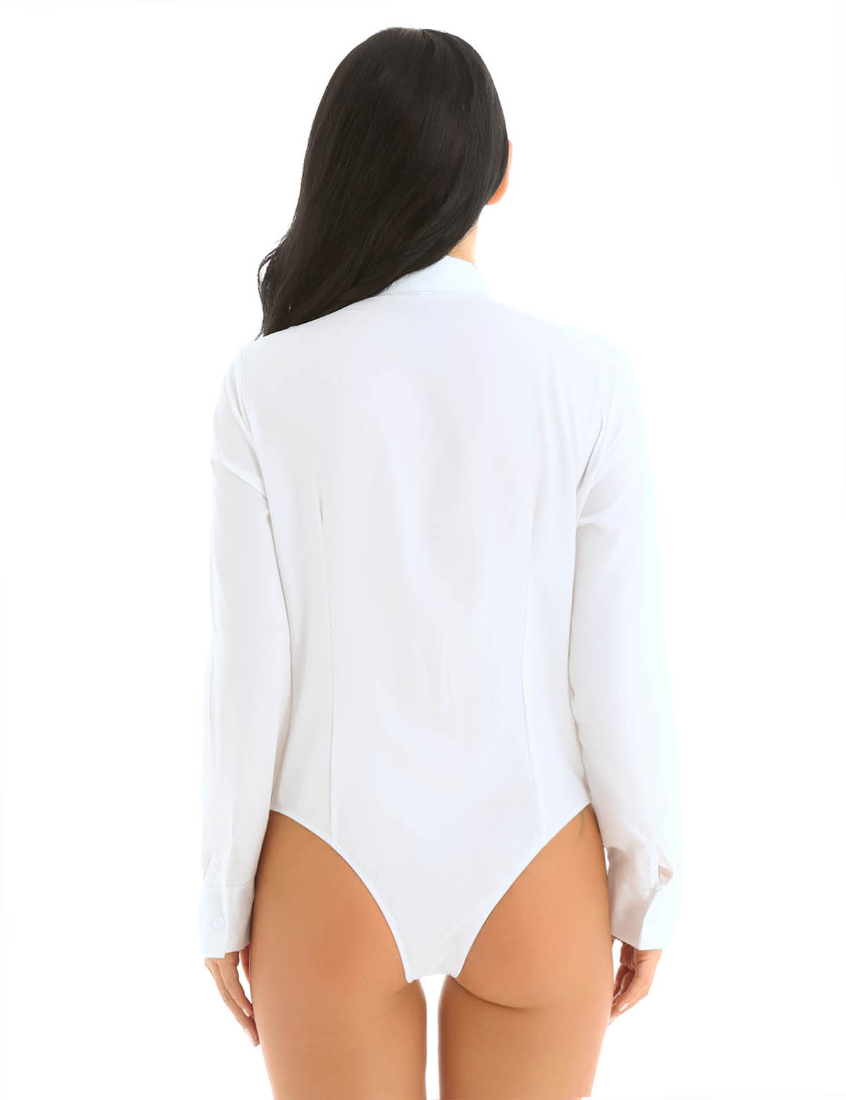 女性オフィスレディ仕事白ボディスーツ長袖 OL シャツレオタ - Summer Clothing Work のレビューと価格