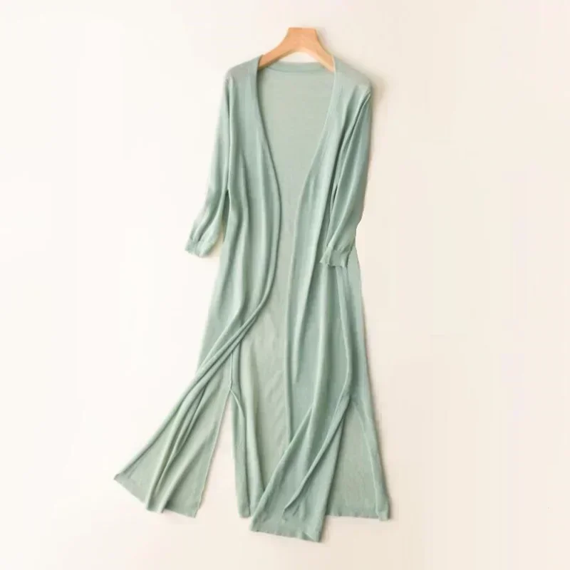 女性のための春と夏の日焼け止め服,女性のニットセーター,コー - Summer Clothing Yarn のレビューと価格
