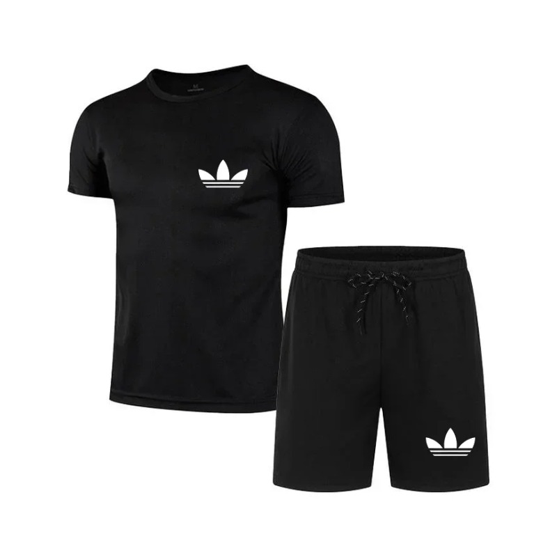 夏の新メンズブランドセットファッション速乾性スポーツウェア半 - Summer Clothing Brands のレビューと価格