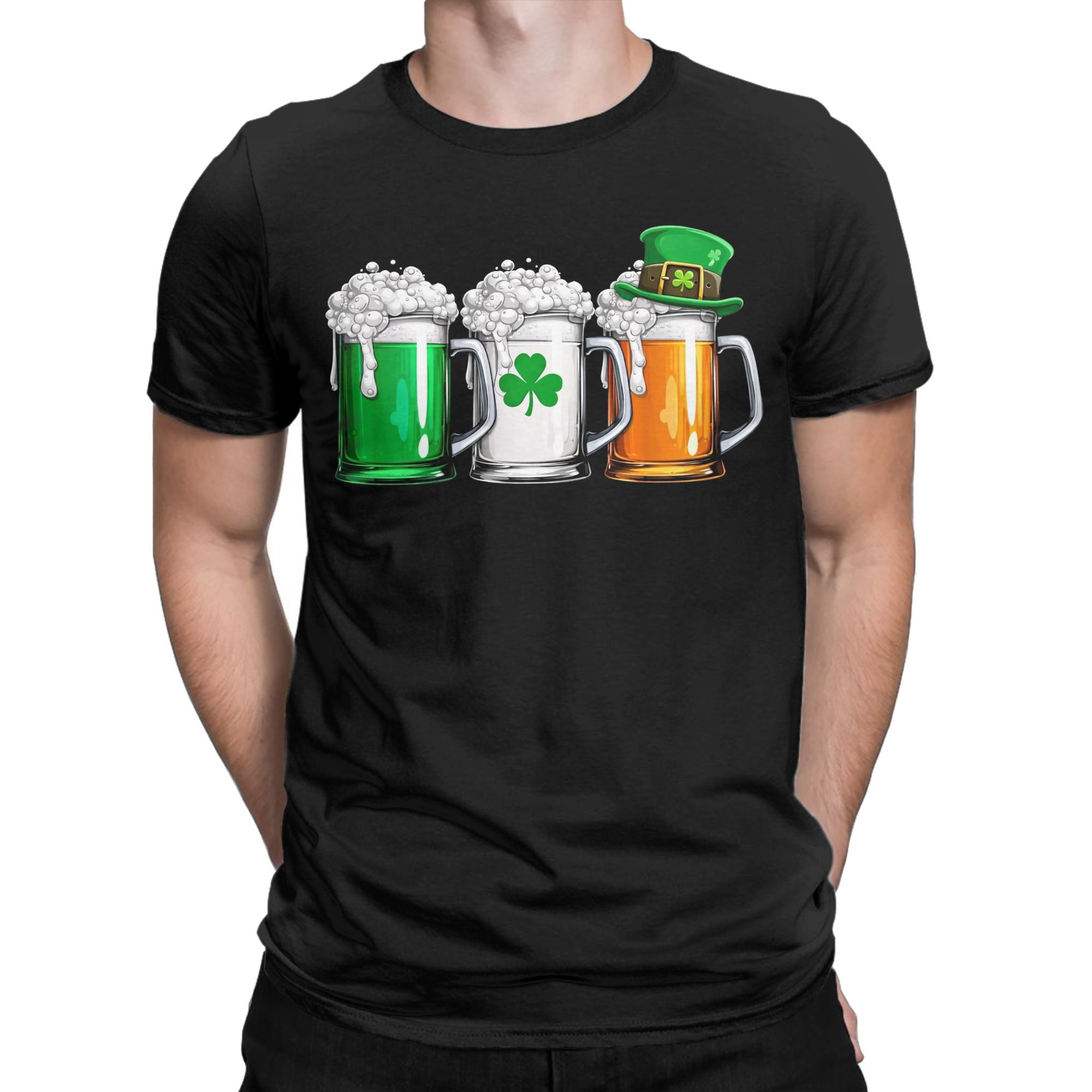 メンズアイリッシュビールアイルランド旗聖パトリックデー Tシ - Ireland Summer Clothing のレビューと価格
