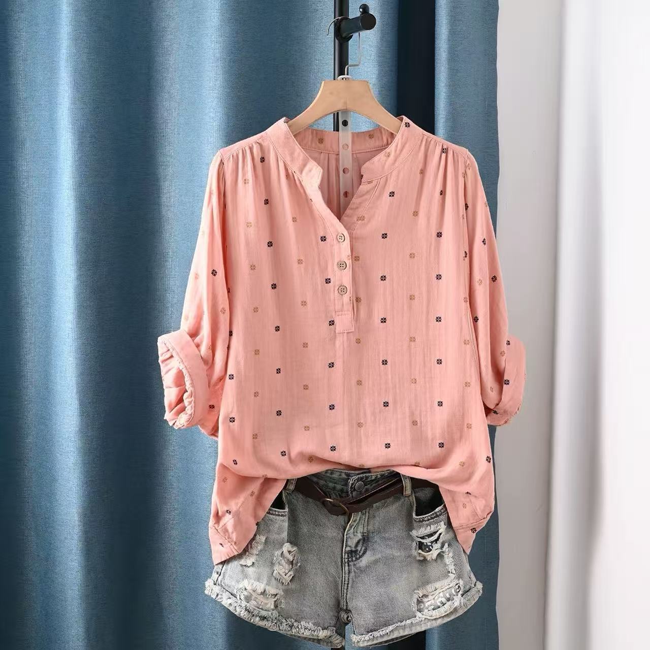 2026年女性用ブラウス、日本製綿糸ポルカドットシャツ＆ブラ - Summer Clothing Yarn のレビューと価格