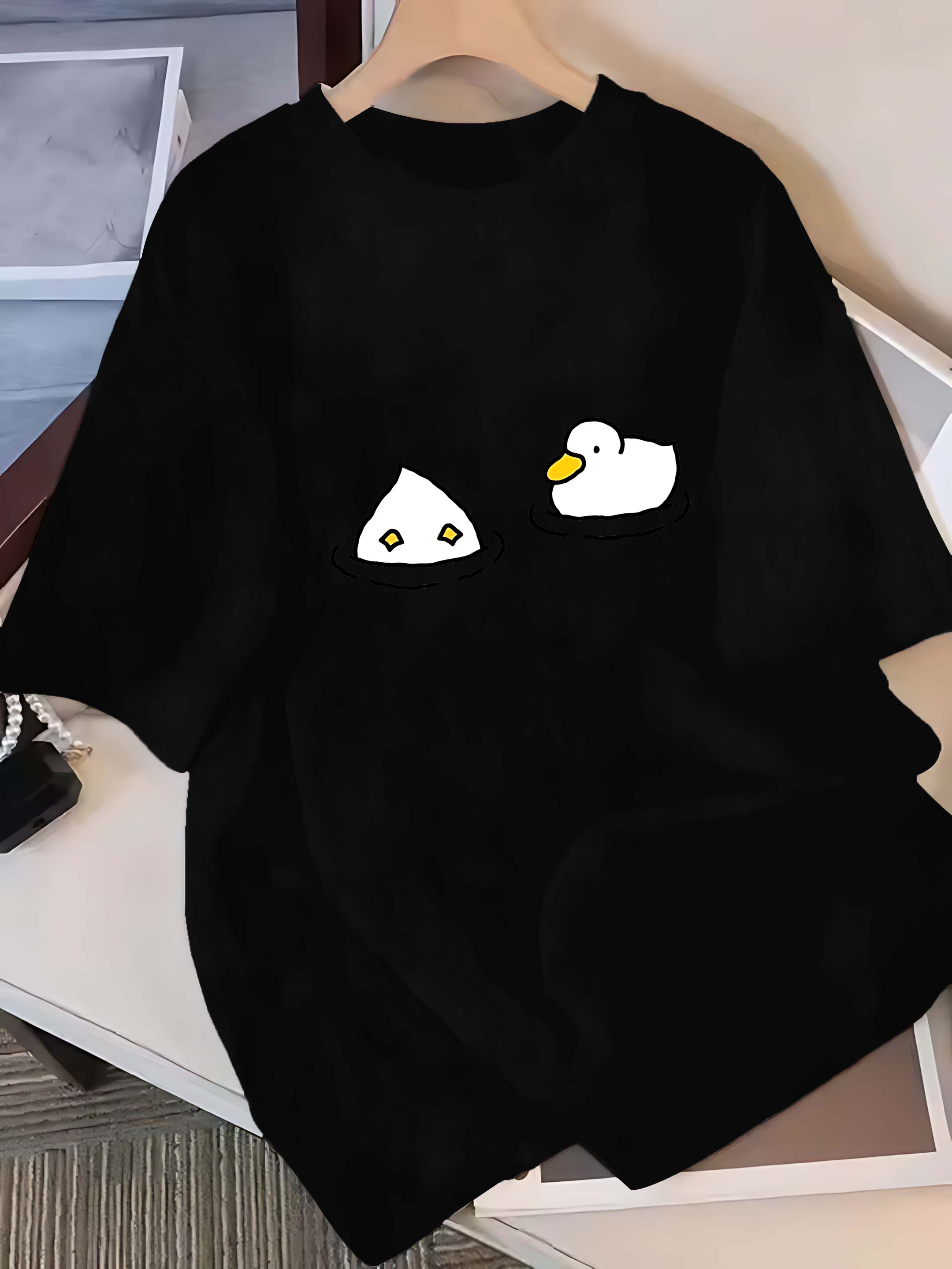 半袖Tシャツ：かわいい漫画のアヒル柄の服、Y2Kファッション - Summer Duck Clothing のレビューと価格