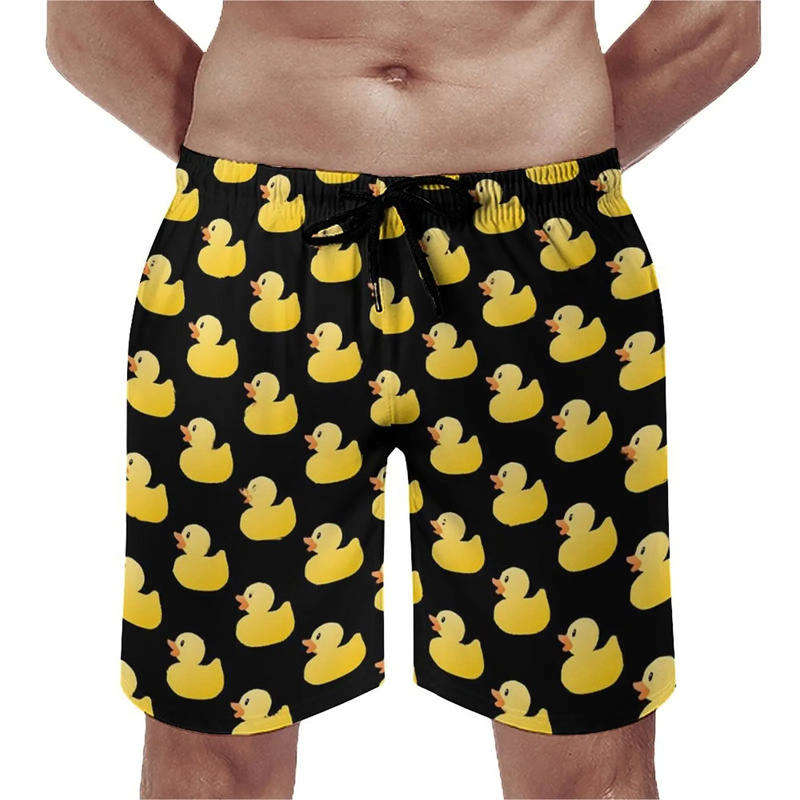 面白いアヒル 3D プリントビーチショーツメンズカジュアルフ - Summer Duck Clothing のレビューと価格