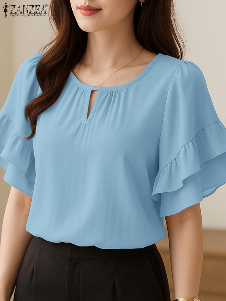 ZANZEA 2025 夏 オフィスワークシャツ エレガント - Summer Clothing Work のレビューと価格