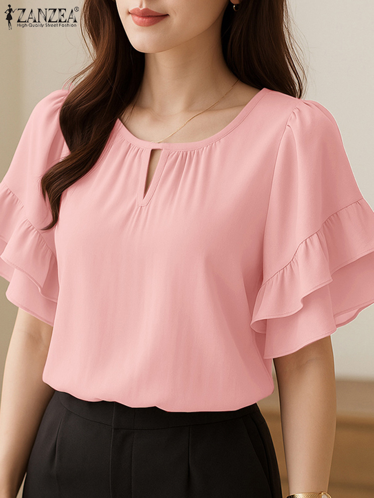ZANZEA 2025 夏 オフィスワークシャツ エレガント - Summer Clothing Work のレビューと価格