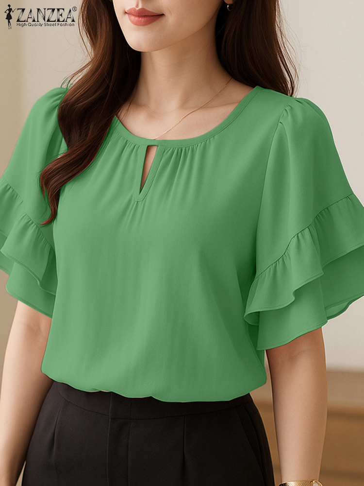 ZANZEA 2025 夏 オフィスワークシャツ エレガント - Summer Clothing Work のレビューと価格