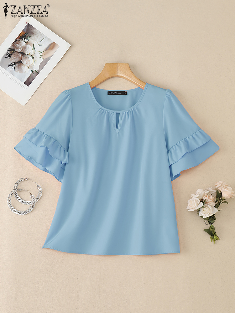 ZANZEA 2025 夏 オフィスワークシャツ エレガント - Summer Clothing Work のレビューと価格
