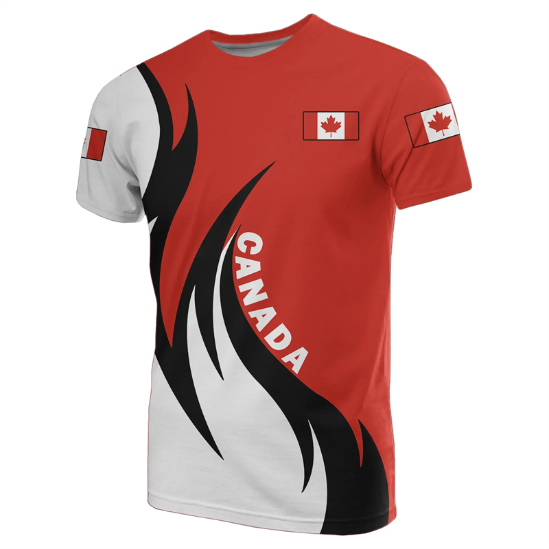 男性と女性のための3DプリントTシャツ,メープルリーフのエン - Summer Clothing Canada のレビューと価格