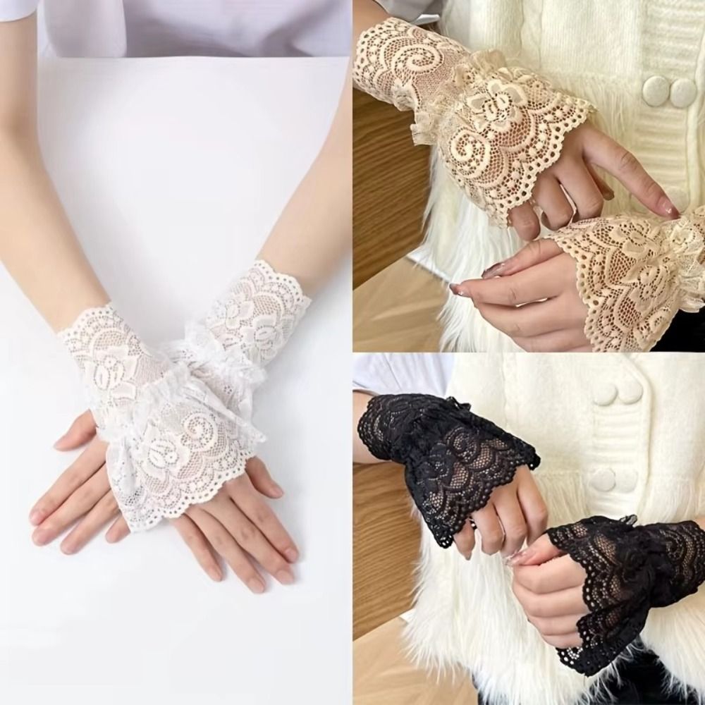 衣料品アクセサリー レーストリム フェイクカフス 取り外し可 - Summer Clothing Accessories のレビューと価格