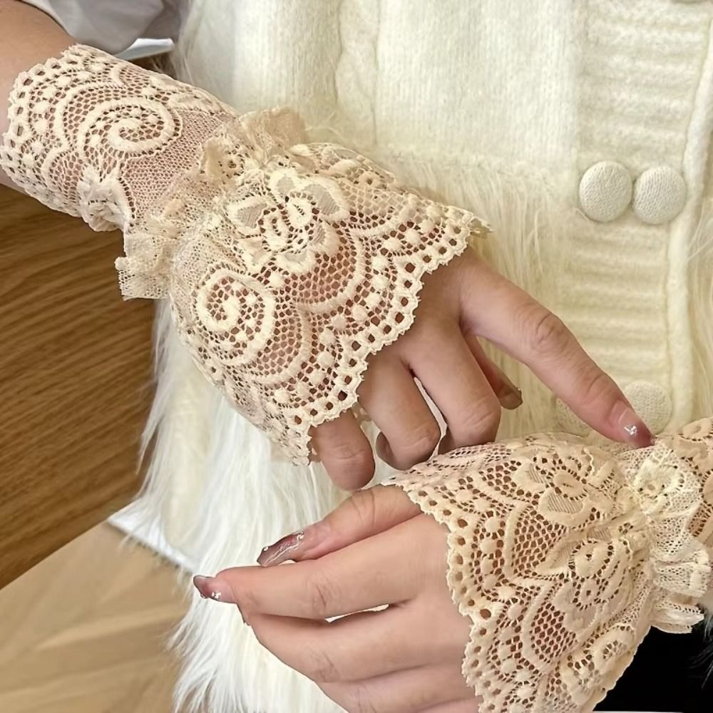 衣料品アクセサリー レーストリム フェイクカフス 取り外し可 - Summer Clothing Accessories のレビューと価格